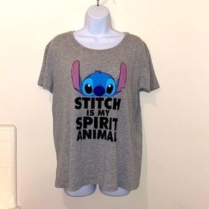 Junior’s Disney Lilo & Stitch “Stitch Is My Spirit Animal” Graphic Tee